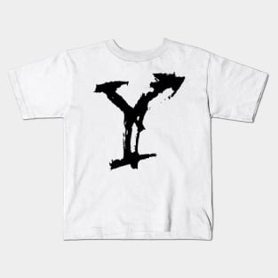 Dark and Gritty letter Y from the alphabet Kids T-Shirt